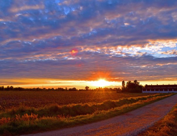 Tramonto estivo in Cascina